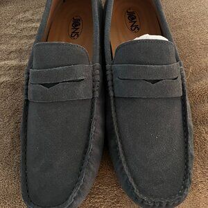 Grey/Blue Driving Loafers